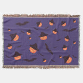 Happy Halloween Pumpkin & Bats Gooi Deken (Voorkant)