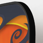 Happy Halloween Pumpkin Black Pickleball Paddle (Links Detail)