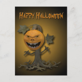 Happy Halloween Pumpkin-boom Briefkaart
