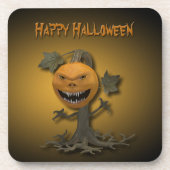 Happy Halloween Pumpkin-boom Drankjes Onderzetter (Voorkant)