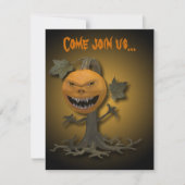 Happy Halloween Pumpkin-boom Kaart (Voorkant)