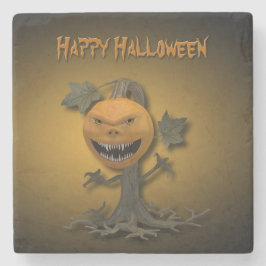Happy Halloween Pumpkin-boom Stenen Onderzetter