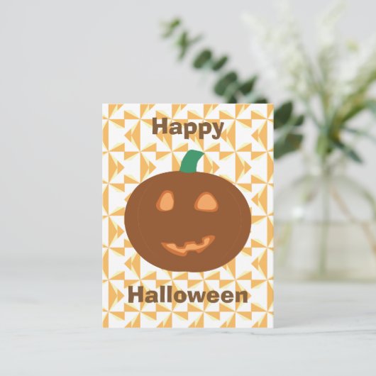 Happy Halloween Pumpkin Briefkaart (Staand voorkant)