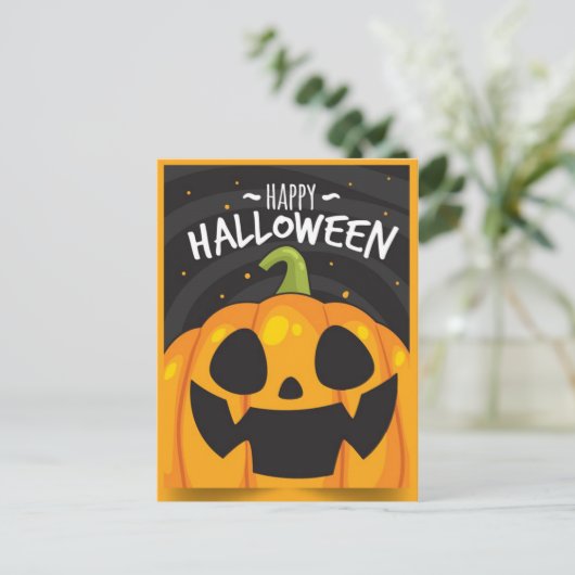 Happy Halloween Pumpkin Briefkaart (Staand voorkant)