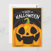 Happy Halloween Pumpkin Briefkaart (Voorkant / Achterkant)