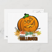 Happy Halloween Pumpkin Briefkaart (Voorkant / Achterkant)