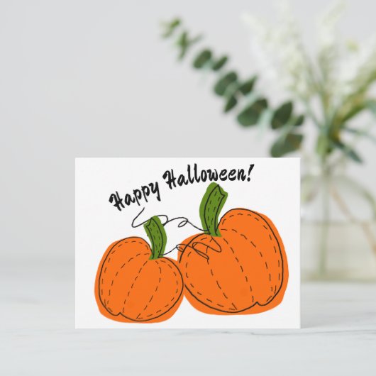 Happy Halloween Pumpkin briefkaart (Staand voorkant)