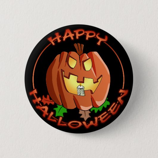 Happy Halloween Pumpkin Button (Voorkant)