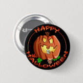 Happy Halloween Pumpkin Button (Voorkant /achterkant)