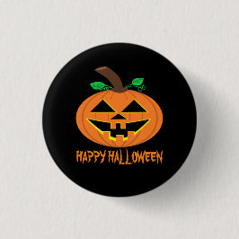 Happy Halloween Pumpkin Button Badge