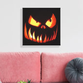 Happy Halloween Pumpkin Canvas Afdruk (Insitu (Woonkamer))