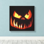 Happy Halloween Pumpkin Canvas Afdruk (Insitu (Houten vloer))