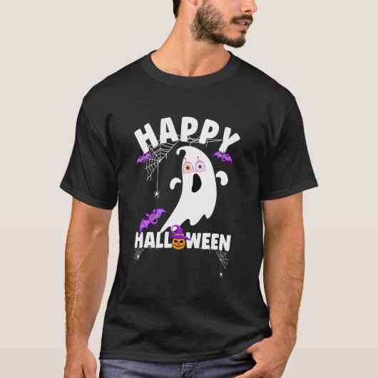 Happy Halloween Pumpkin Carnival Halloween Fan Gho T-shirt (Voorkant)