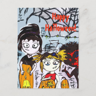 Happy Halloween Pumpkin Carving Briefkaart