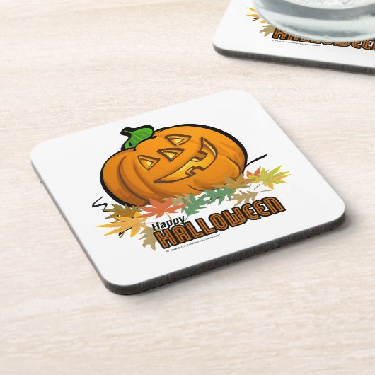 Happy Halloween Pumpkin Drankjes Onderzetter (Linkerzijde)