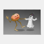 Happy Halloween Pumpkin en Ghost Deurmat (Voorkant)