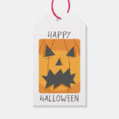 Happy Halloween Pumpkin Face Cadeaulabel (Voorkant)