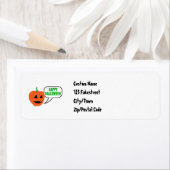 Happy Halloween Pumpkin Face Etiket (Insitu)
