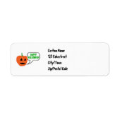 Happy Halloween Pumpkin Face Etiket (Voorkant)