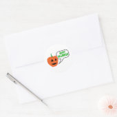 Happy Halloween Pumpkin Face Ronde Sticker (Envelop)