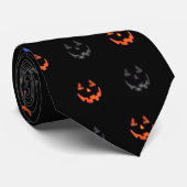 Happy Halloween Pumpkin Face Stropdas (Opgerold)
