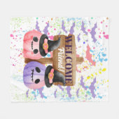 Happy halloween pumpkin fleece deken (Voorkant (Horizontaal))