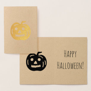 Happy Halloween Pumpkin Folie Kaarten