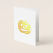 Happy Halloween Pumpkin Folie Kaarten (Voorkant)