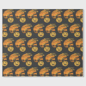 Happy Halloween Pumpkin Funny Spooky Bat Scary Cadeaupapier (Vlak)
