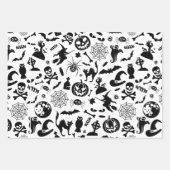 Happy Halloween Pumpkin Ghost Pattern Inpakpapier Vel (Voorkant 3)