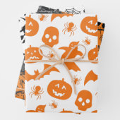 Happy Halloween Pumpkin Ghost Pattern Inpakpapier Vel (In situ)