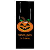 Happy Halloween Pumpkin Gift Bag Wijn Cadeautas (Voorkant)