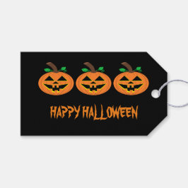 Happy Halloween Pumpkin Gift Label Cadeaulabel