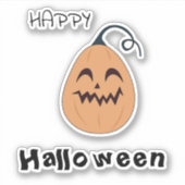 Happy Halloween Pumpkin glimlach Sticker (Voorkant)