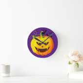 Happy Halloween Pumpkin Head Ronde Klok (Huis)