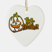 Happy Halloween Pumpkin Jackolantern Keramisch Ornament (Rechts)