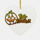 Happy Halloween Pumpkin Jackolantern Keramisch Ornament (Voorkant)