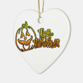 Happy Halloween Pumpkin Jackolantern Keramisch Ornament (Links)