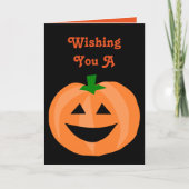 Happy Halloween Pumpkin Kaart (Voorkant)