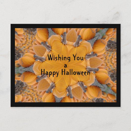Happy Halloween Pumpkin Kaleidoscoop Briefkaart (Voorkant)