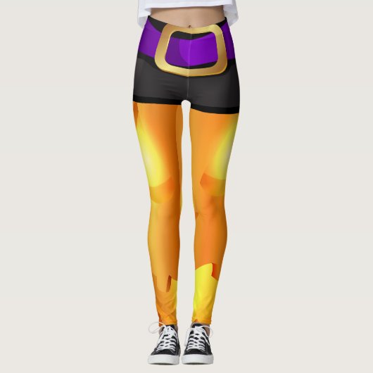 Happy Halloween Pumpkin Leggings (Voorkant)