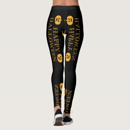 Happy Halloween Pumpkin Leggings (Achterkant)