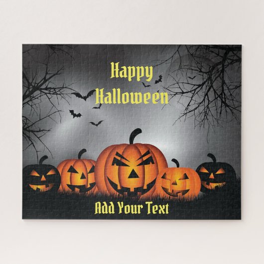 Happy Halloween Pumpkin Legpuzzel (Horizontaal)