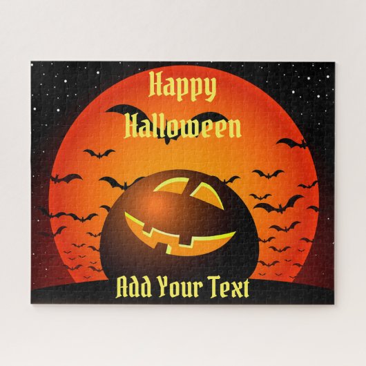 Happy Halloween Pumpkin Legpuzzel (Horizontaal)