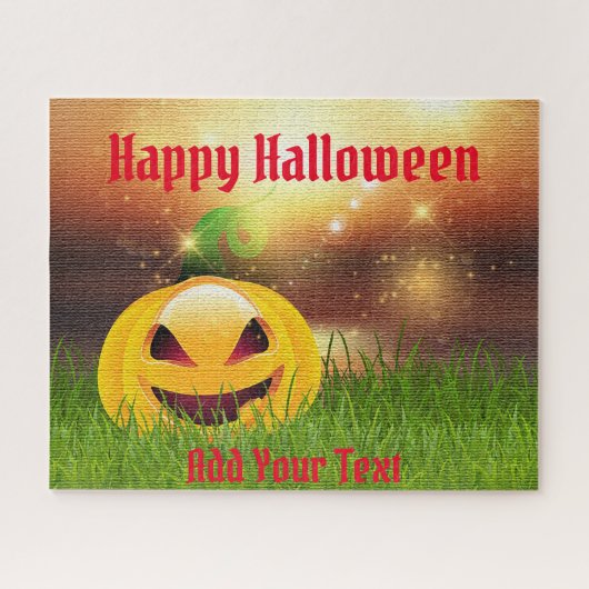 Happy Halloween Pumpkin Legpuzzel (Horizontaal)