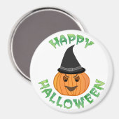 "HAPPY HALLOWEEN" PUMPKIN MAGNEET (Voorkant / Achterkant)