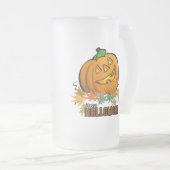 Happy Halloween Pumpkin Matglas Bierpul (Voorkant rechts)