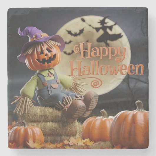Happy Halloween Pumpkin Onderzetter (Voorkant)