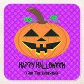 Happy Halloween Pumpkin Onderzetters (Voorkant)