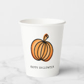 Happy Halloween Pumpkin Papieren Bekers (Achterkant)